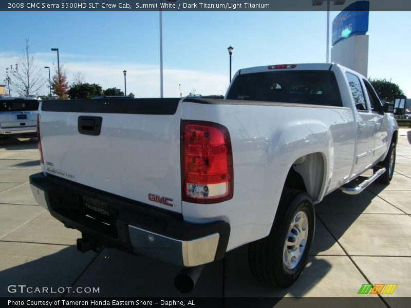 Summit White / Dark Titanium/Light Titanium 2008 GMC Sierra 3500HD SLT Crew Cab