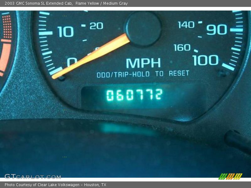 Flame Yellow / Medium Gray 2003 GMC Sonoma SL Extended Cab