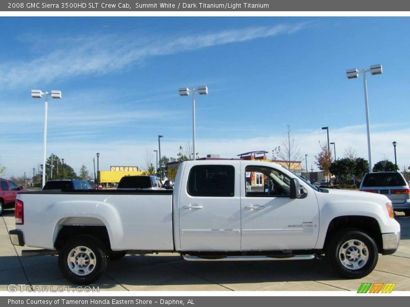 Summit White / Dark Titanium/Light Titanium 2008 GMC Sierra 3500HD SLT Crew Cab