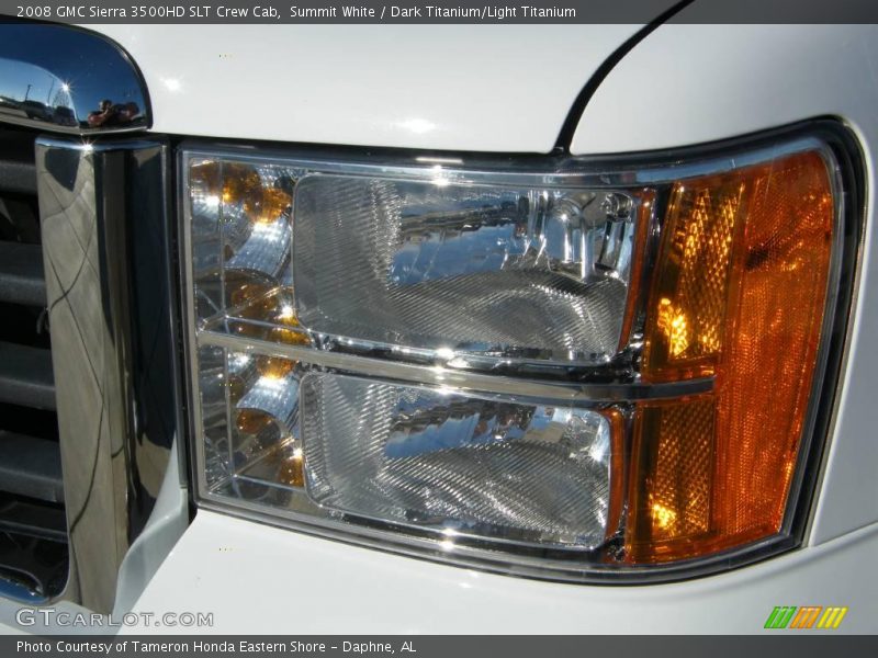 Summit White / Dark Titanium/Light Titanium 2008 GMC Sierra 3500HD SLT Crew Cab
