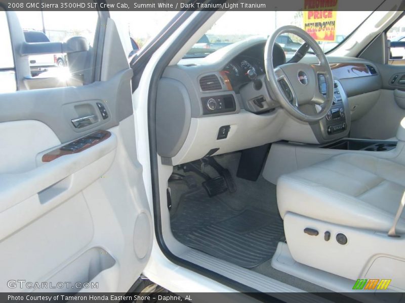 Summit White / Dark Titanium/Light Titanium 2008 GMC Sierra 3500HD SLT Crew Cab