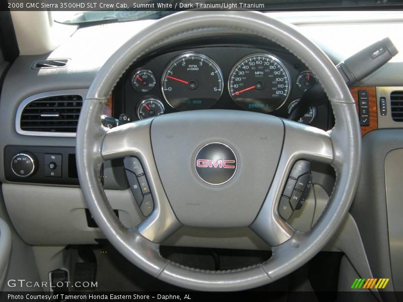 Summit White / Dark Titanium/Light Titanium 2008 GMC Sierra 3500HD SLT Crew Cab