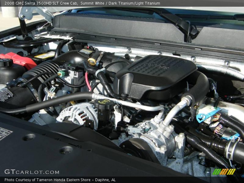 Summit White / Dark Titanium/Light Titanium 2008 GMC Sierra 3500HD SLT Crew Cab
