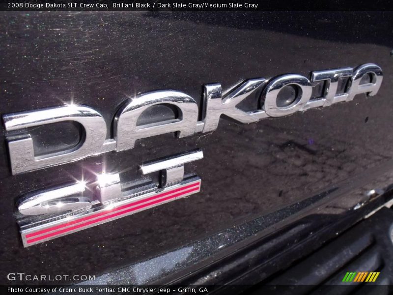 Brilliant Black / Dark Slate Gray/Medium Slate Gray 2008 Dodge Dakota SLT Crew Cab