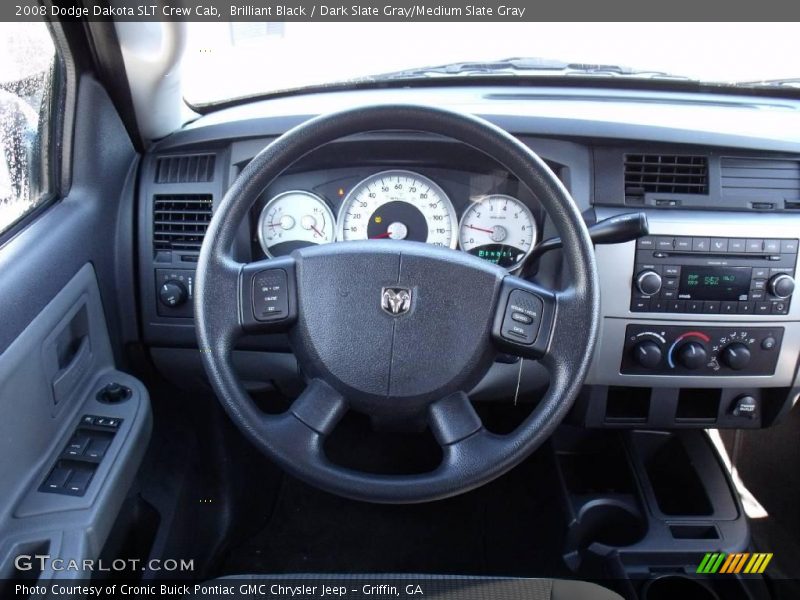 Brilliant Black / Dark Slate Gray/Medium Slate Gray 2008 Dodge Dakota SLT Crew Cab