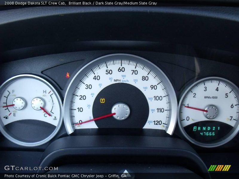 Brilliant Black / Dark Slate Gray/Medium Slate Gray 2008 Dodge Dakota SLT Crew Cab