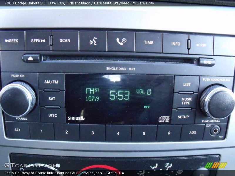 Brilliant Black / Dark Slate Gray/Medium Slate Gray 2008 Dodge Dakota SLT Crew Cab