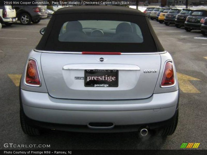 Pure Silver Metallic / Checkered Carbon Black/Black 2010 Mini Cooper Convertible