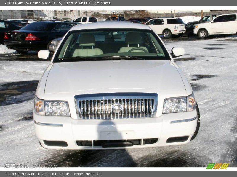 Vibrant White / Light Camel 2008 Mercury Grand Marquis GS