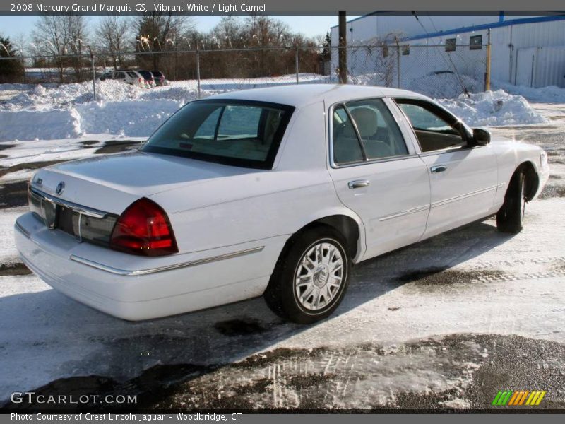 Vibrant White / Light Camel 2008 Mercury Grand Marquis GS