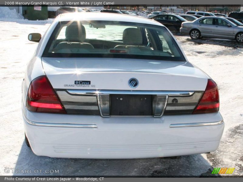 Vibrant White / Light Camel 2008 Mercury Grand Marquis GS
