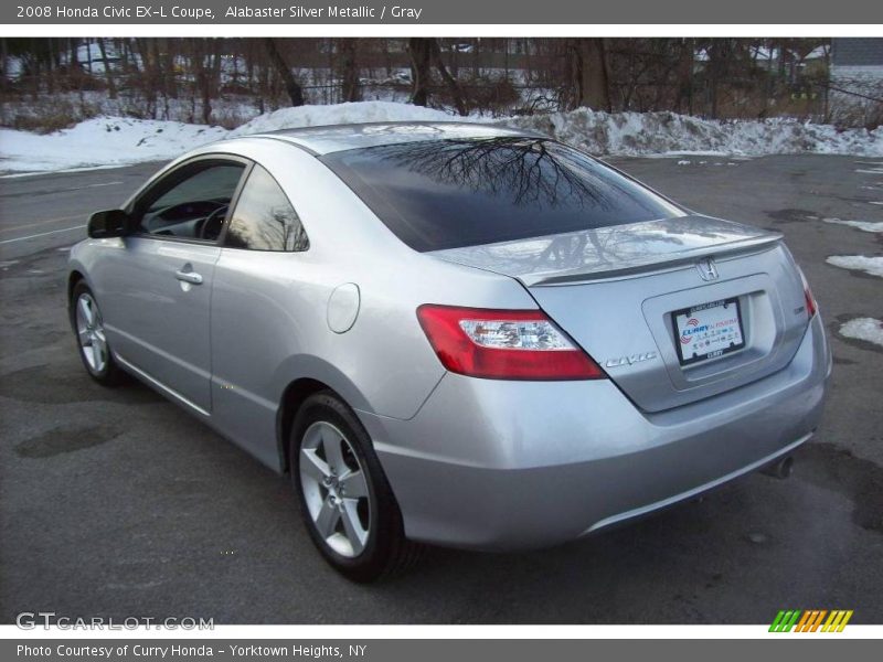 Alabaster Silver Metallic / Gray 2008 Honda Civic EX-L Coupe