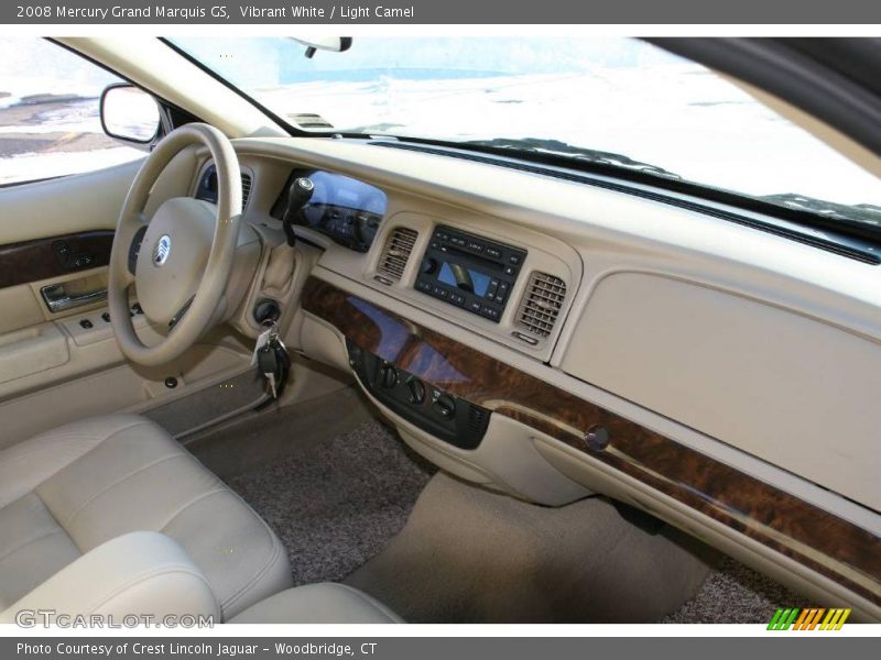 Vibrant White / Light Camel 2008 Mercury Grand Marquis GS