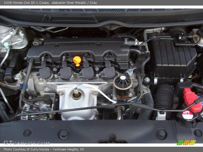 Alabaster Silver Metallic / Gray 2008 Honda Civic EX-L Coupe