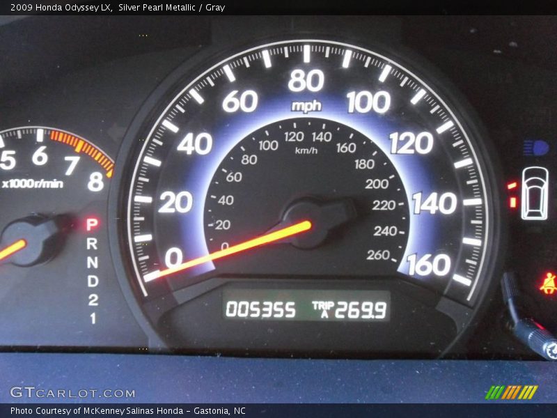 Silver Pearl Metallic / Gray 2009 Honda Odyssey LX