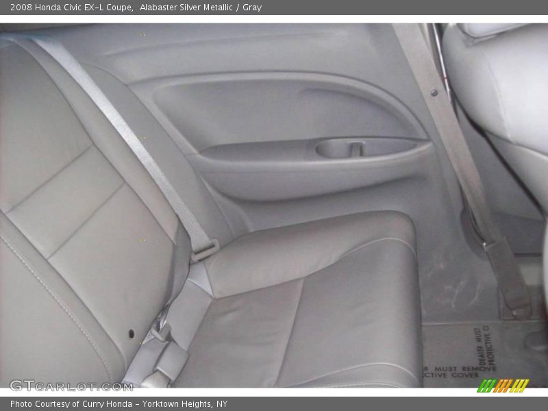 Alabaster Silver Metallic / Gray 2008 Honda Civic EX-L Coupe