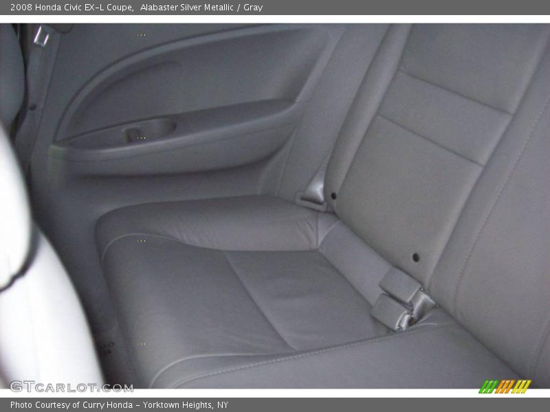 Alabaster Silver Metallic / Gray 2008 Honda Civic EX-L Coupe