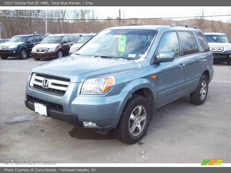 Steel Blue Metallic / Gray 2007 Honda Pilot EX 4WD