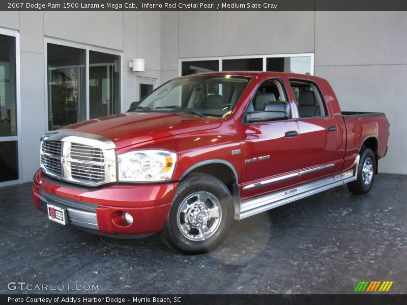 Inferno Red Crystal Pearl / Medium Slate Gray 2007 Dodge Ram 1500 Laramie Mega Cab