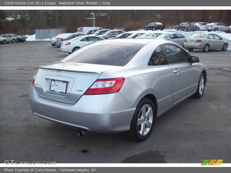 Alabaster Silver Metallic / Gray 2008 Honda Civic EX-L Coupe