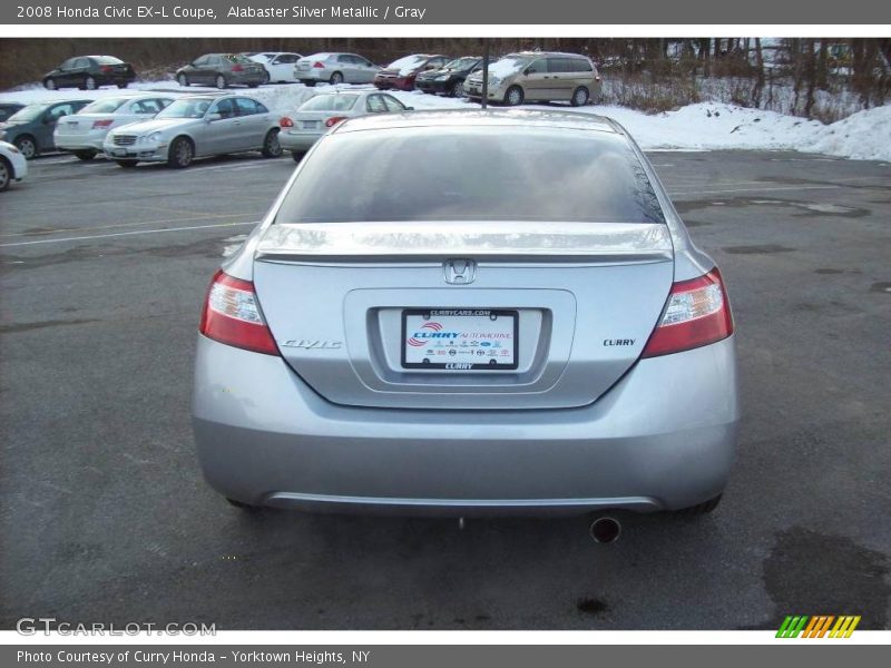 Alabaster Silver Metallic / Gray 2008 Honda Civic EX-L Coupe