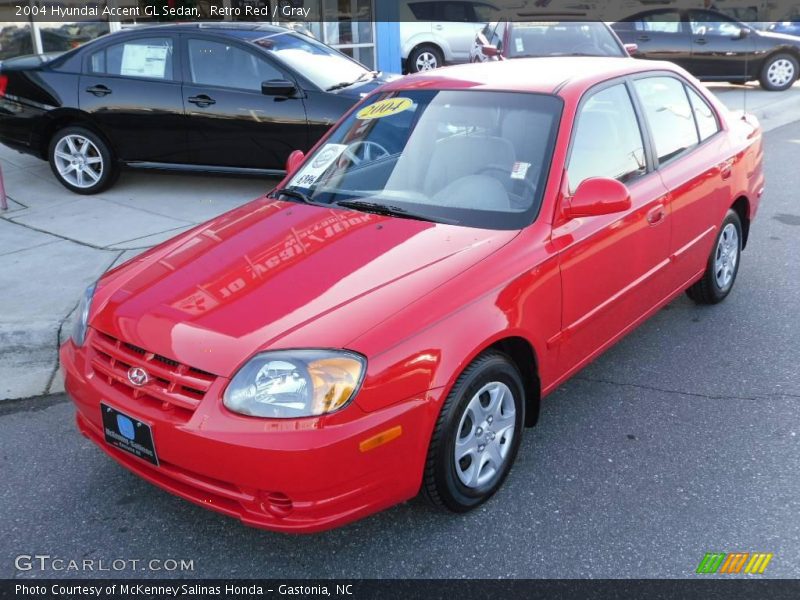Retro Red / Gray 2004 Hyundai Accent GL Sedan