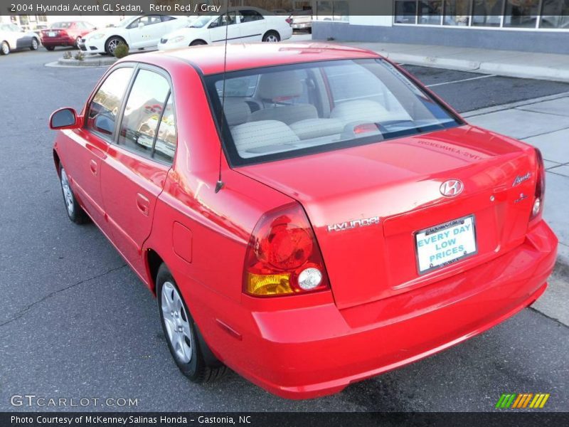 Retro Red / Gray 2004 Hyundai Accent GL Sedan