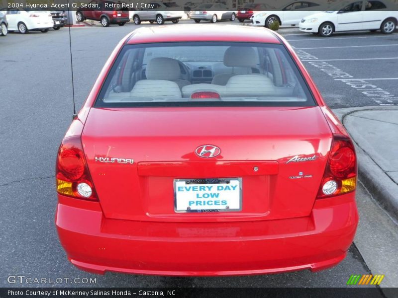 Retro Red / Gray 2004 Hyundai Accent GL Sedan