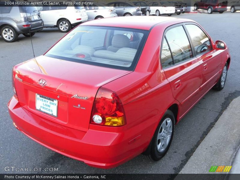 Retro Red / Gray 2004 Hyundai Accent GL Sedan