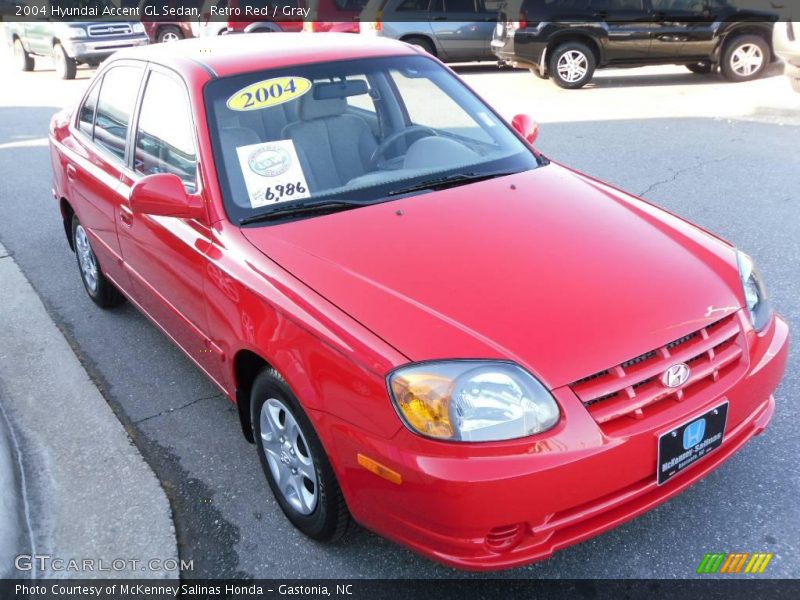 Retro Red / Gray 2004 Hyundai Accent GL Sedan