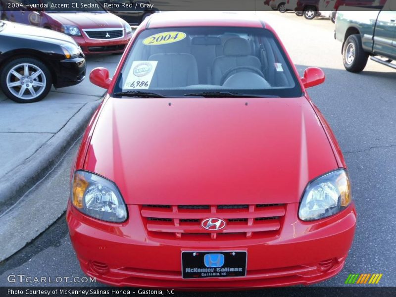 Retro Red / Gray 2004 Hyundai Accent GL Sedan