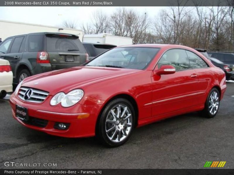 Mars Red / Stone/Black 2008 Mercedes-Benz CLK 350 Coupe
