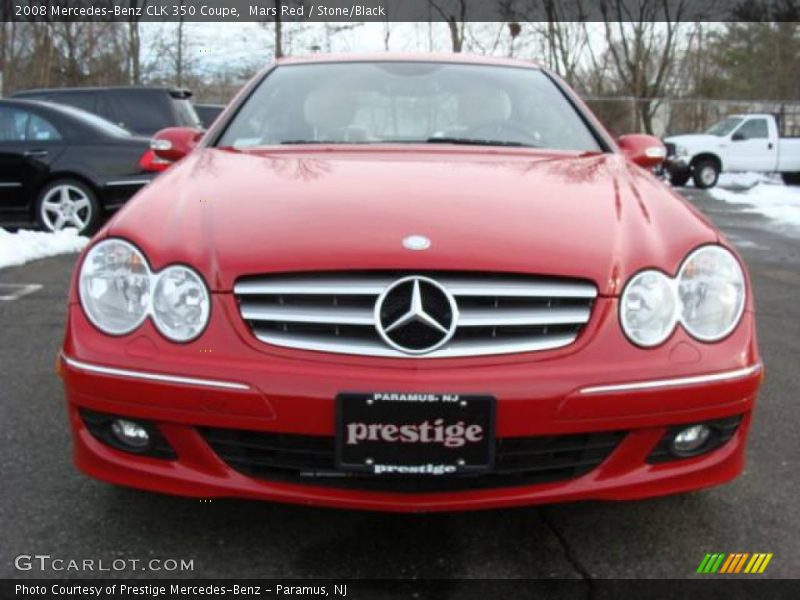 Mars Red / Stone/Black 2008 Mercedes-Benz CLK 350 Coupe