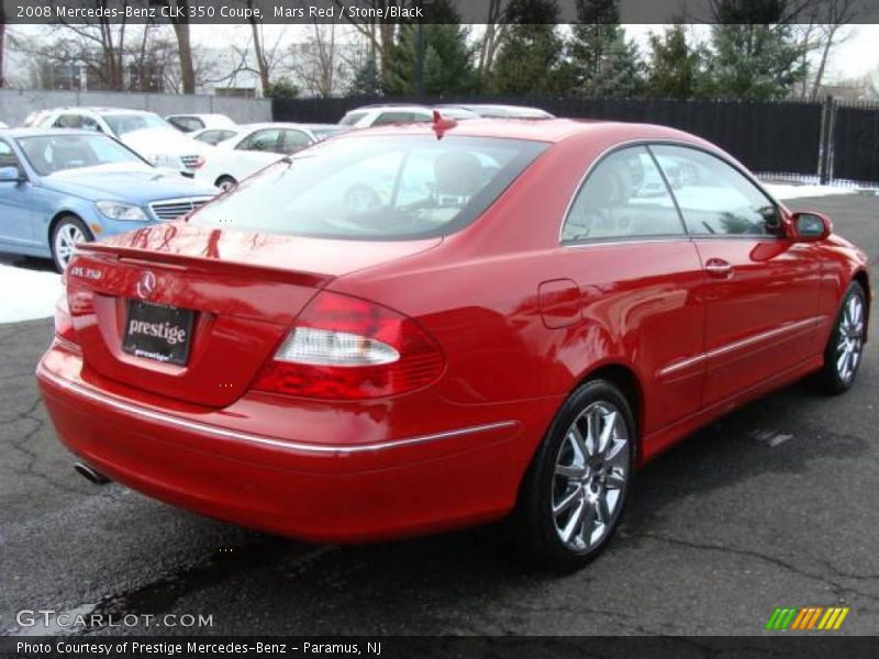 Mars Red / Stone/Black 2008 Mercedes-Benz CLK 350 Coupe