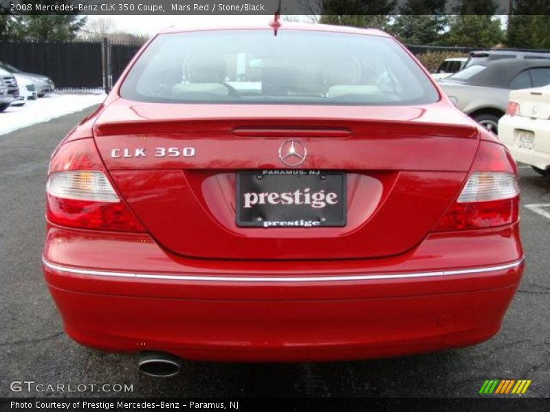 Mars Red / Stone/Black 2008 Mercedes-Benz CLK 350 Coupe