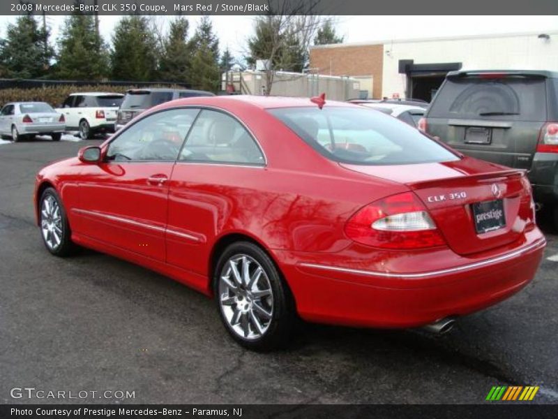 Mars Red / Stone/Black 2008 Mercedes-Benz CLK 350 Coupe
