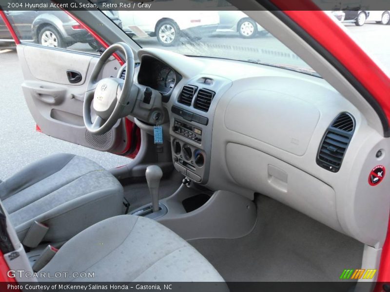 Retro Red / Gray 2004 Hyundai Accent GL Sedan