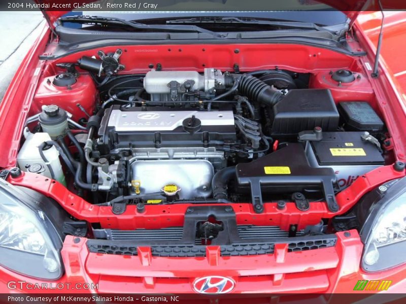 Retro Red / Gray 2004 Hyundai Accent GL Sedan