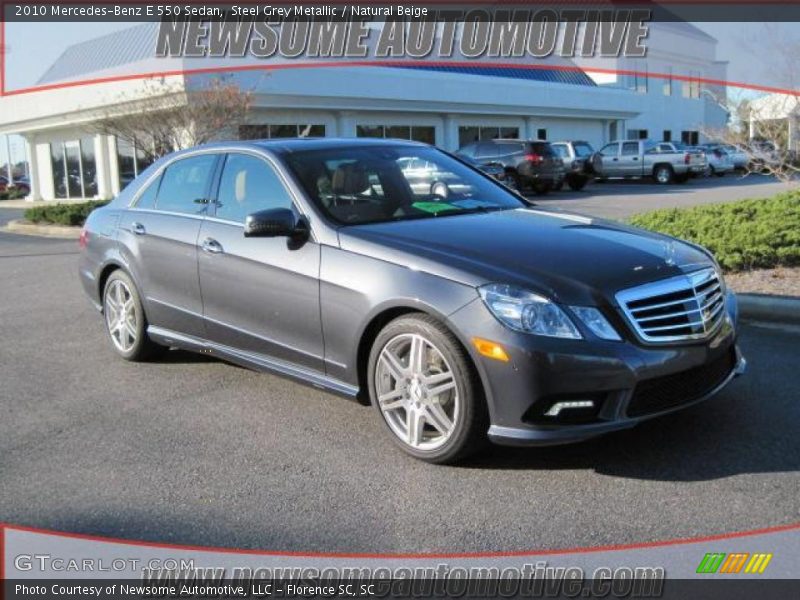 Steel Grey Metallic / Natural Beige 2010 Mercedes-Benz E 550 Sedan