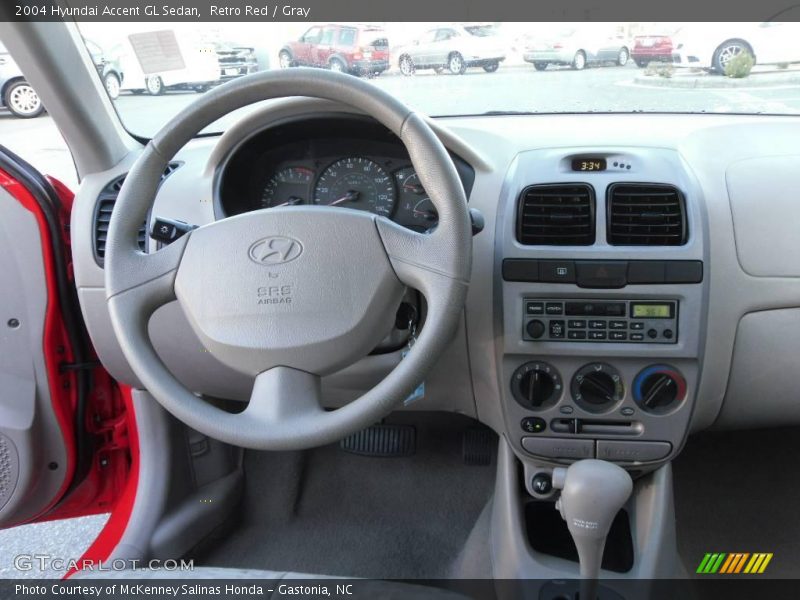 Retro Red / Gray 2004 Hyundai Accent GL Sedan