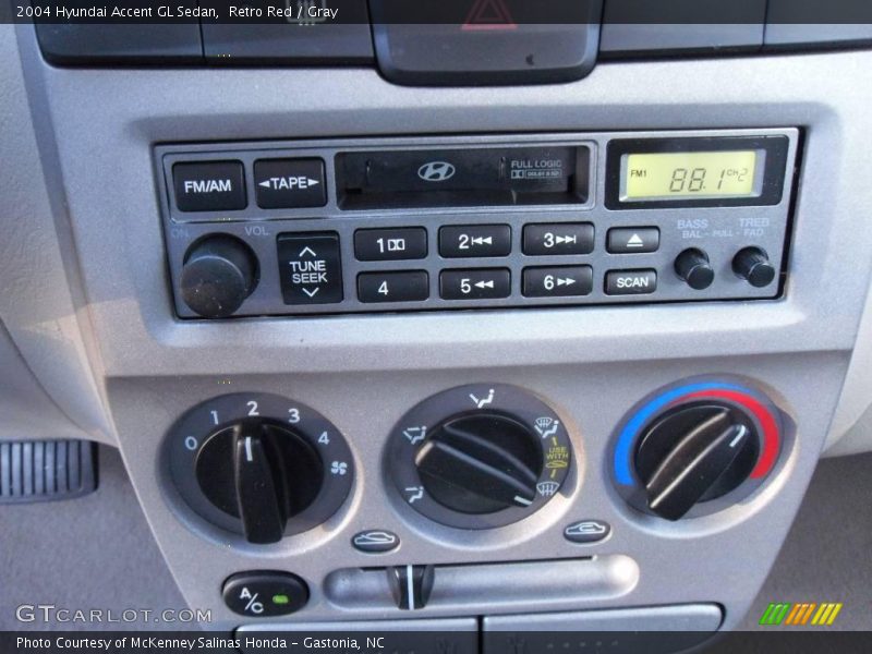 Retro Red / Gray 2004 Hyundai Accent GL Sedan