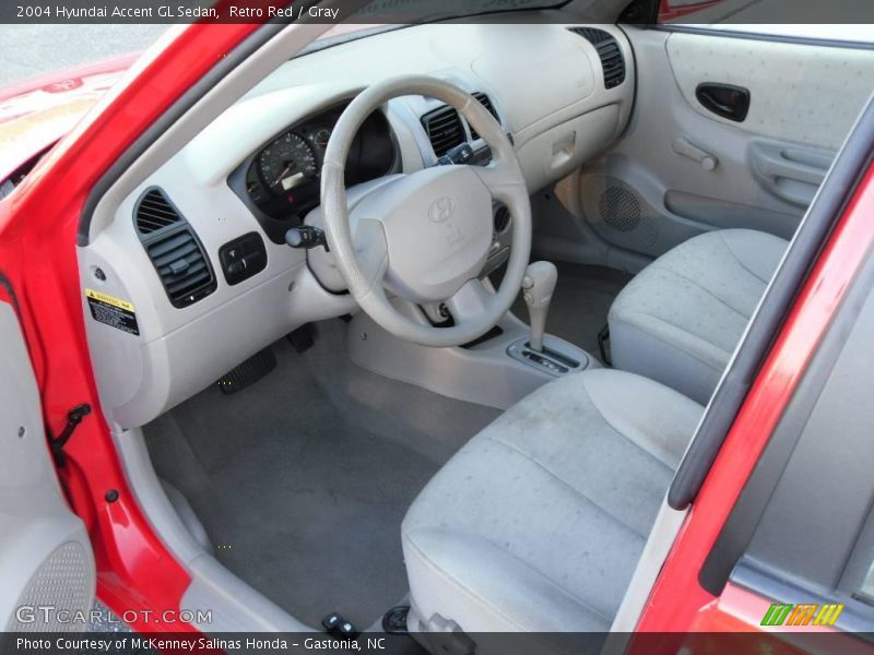 Retro Red / Gray 2004 Hyundai Accent GL Sedan