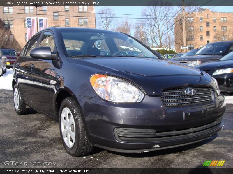 Charcoal Gray / Gray 2007 Hyundai Accent GLS Sedan