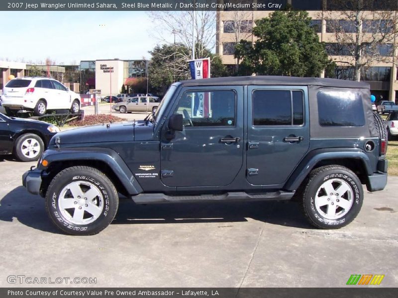 Steel Blue Metallic / Dark Slate Gray/Medium Slate Gray 2007 Jeep Wrangler Unlimited Sahara