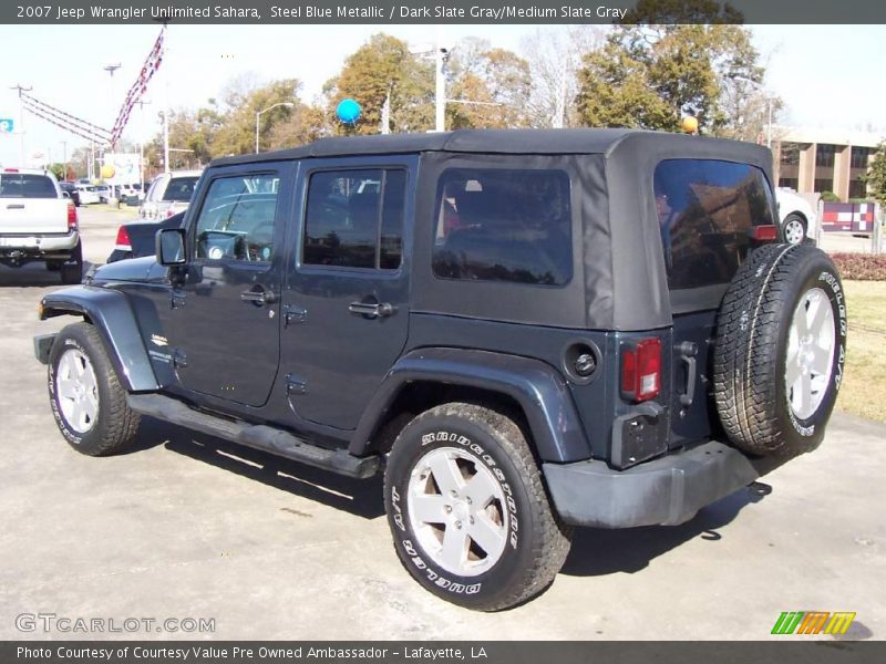 Steel Blue Metallic / Dark Slate Gray/Medium Slate Gray 2007 Jeep Wrangler Unlimited Sahara