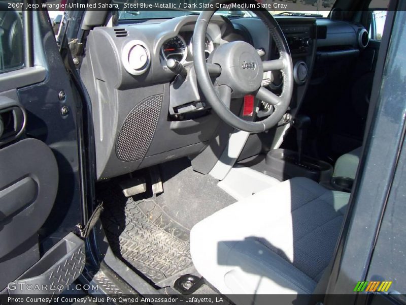 Steel Blue Metallic / Dark Slate Gray/Medium Slate Gray 2007 Jeep Wrangler Unlimited Sahara
