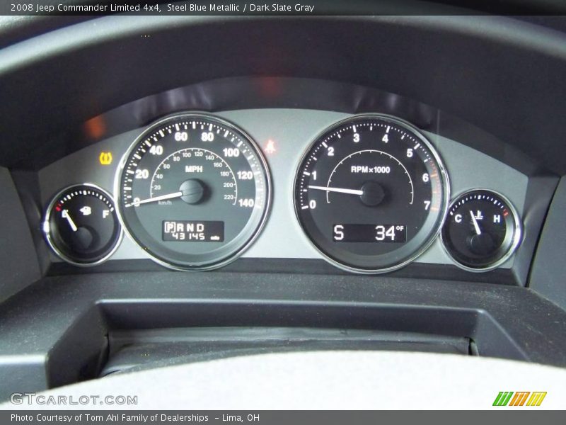 Steel Blue Metallic / Dark Slate Gray 2008 Jeep Commander Limited 4x4