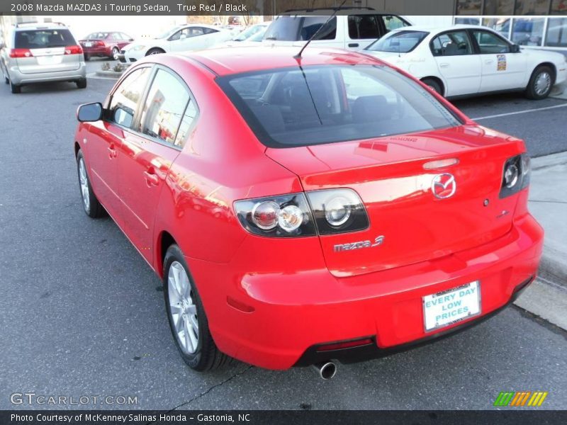 True Red / Black 2008 Mazda MAZDA3 i Touring Sedan