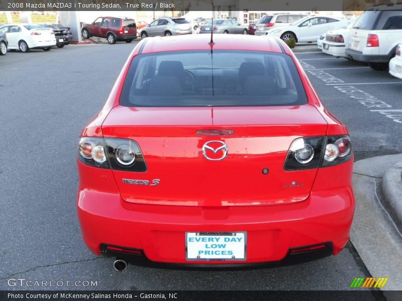 True Red / Black 2008 Mazda MAZDA3 i Touring Sedan