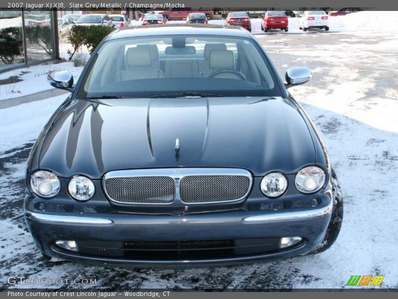 Slate Grey Metallic / Champagne/Mocha 2007 Jaguar XJ XJ8